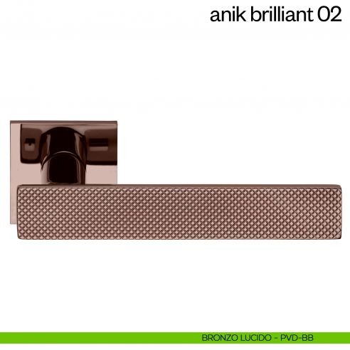 Maniglia per porta Anik Brilliant 02 dnd Handles bronzo lucido