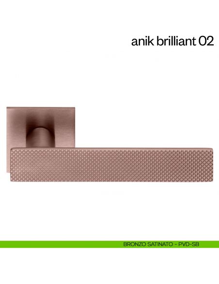 Maniglia per porta Anik Brilliant 02 dnd Handles bronzo satinato