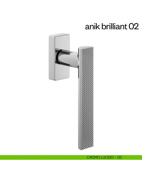 Maniglia per finestra martellina DK Anik Brilliant 02 dnd Handles cromo