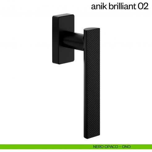 Maniglia per finestra martellina DK Anik Brilliant 02 dnd Handles nero