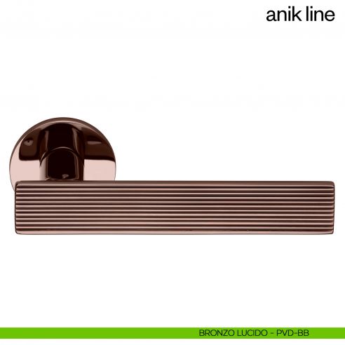 Maniglia per porta Anik Line dnd Handles bronzo lucido