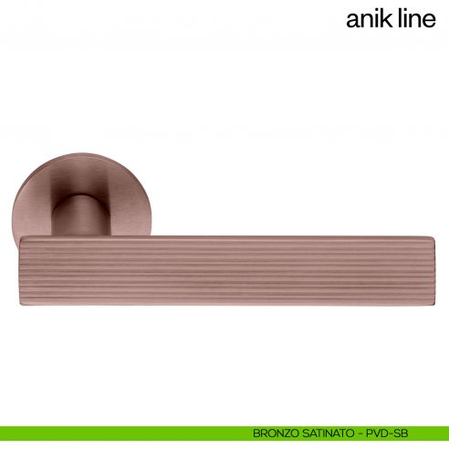 Maniglia per porta Anik Line dnd Handles bronzo satinato