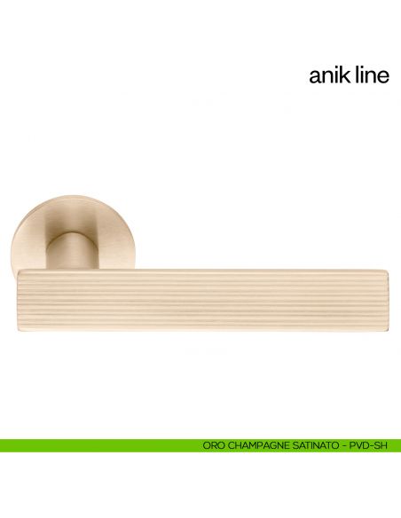Maniglia per porta Anik Line dnd Handles oro champagne satinato