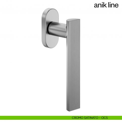 Maniglia per finestra martellina DK Anik Line dnd Handles cromo satinato