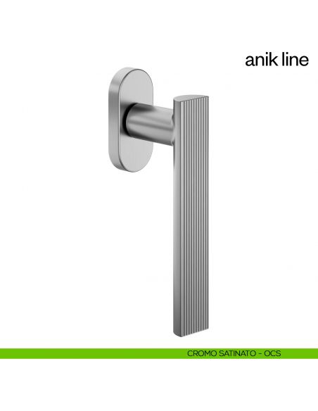 Maniglia per finestra martellina DK Anik Line dnd Handles cromo satinato
