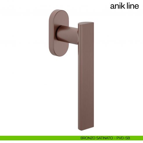 Maniglia per finestra martellina DK Anik Line dnd Handles bronzo satinato