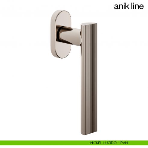 Maniglia per finestra martellina DK Anik Line dnd Handles nickel lucido