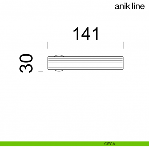 Maniglia per porta Anik Line dnd Handles con rosetta minimale cieca
