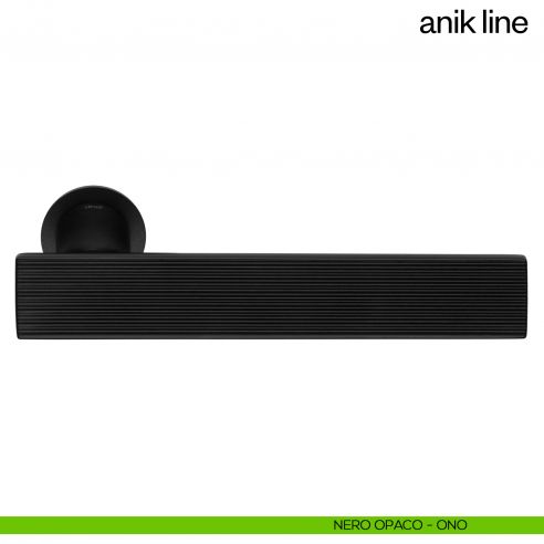 Maniglia per porta Anik Line dnd Handles con rosetta minimale nero