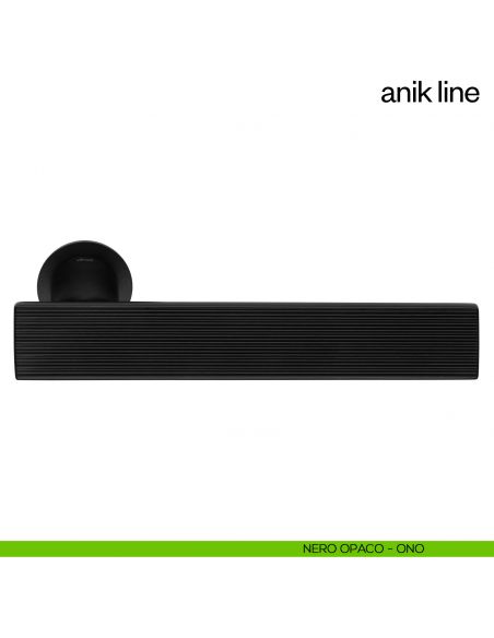 Maniglia per porta Anik Line dnd Handles con rosetta minimale nero