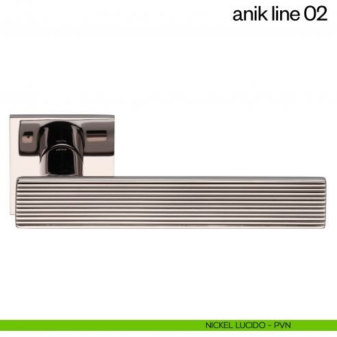 Maniglia per porta Anik Line 02 dnd Handles nickel lucido