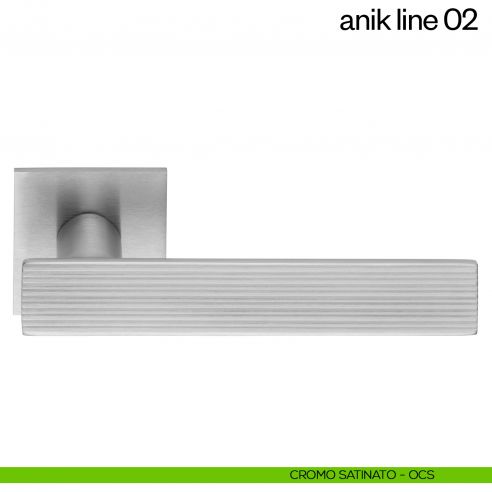 Maniglia per porta Anik Line 02 dnd Handles cromo satinato