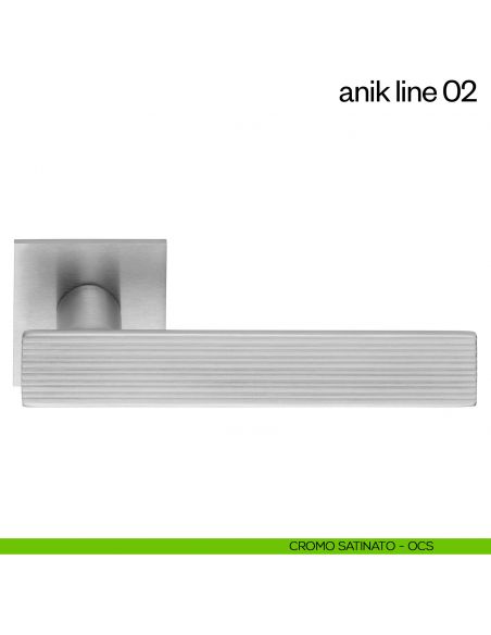 Maniglia per porta Anik Line 02 dnd Handles cromo satinato