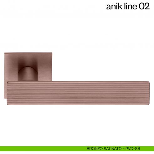 Maniglia per porta Anik Line 02 dnd Handles bronzo satinato