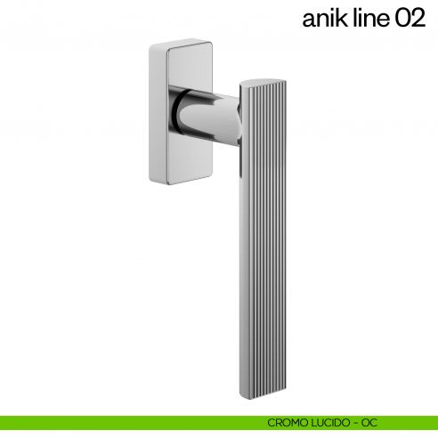 Maniglia per finestra martellina DK Anik line 02 dnd Handles cromo