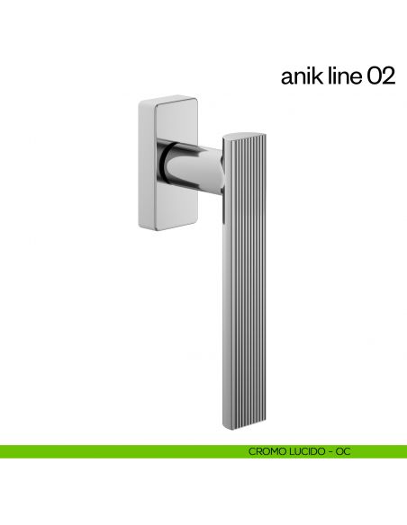 Maniglia per finestra martellina DK Anik line 02 dnd Handles cromo