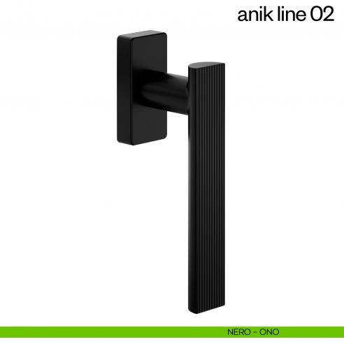 Maniglia per finestra martellina DK Anik line 02 dnd Handles nero