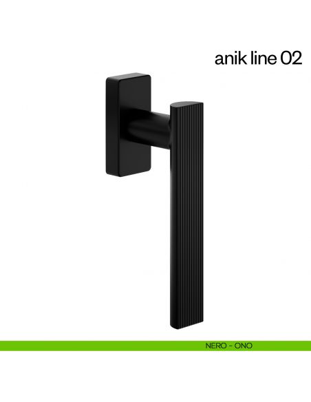 Maniglia per finestra martellina DK Anik line 02 dnd Handles nero