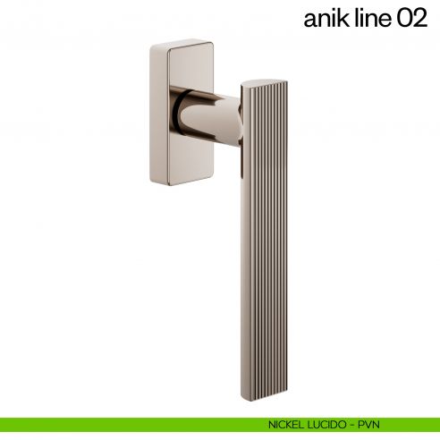 Maniglia per finestra martellina DK Anik line 02 dnd Handles nichel ludico