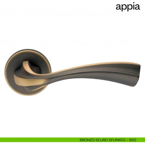 Maniglia per porta Appia dnd by Martinelli bronzo scuro sfumato