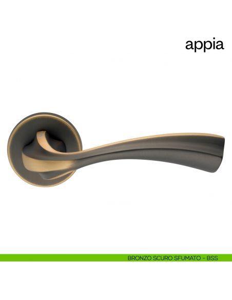 Maniglia per porta Appia dnd by Martinelli bronzo scuro sfumato