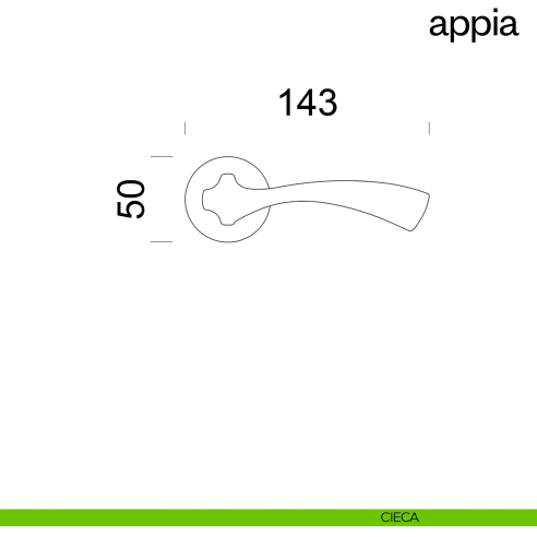 Maniglia per porta Appia dnd by Martinelli cieca