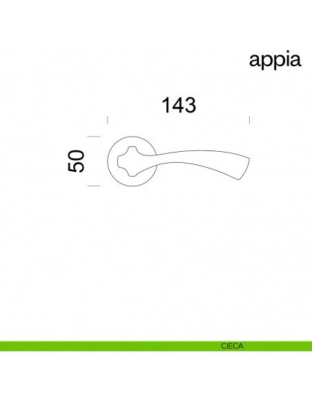 Maniglia per porta Appia dnd by Martinelli cieca