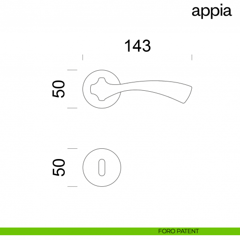 Maniglia per porta Appia dnd by Martinelli foro patent