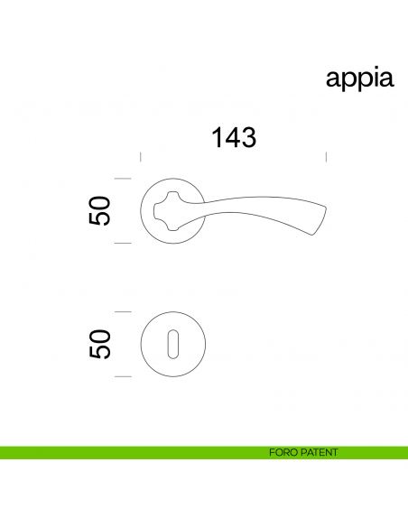 Maniglia per porta Appia dnd by Martinelli foro patent