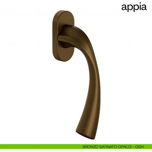 Maniglia per finestra martellina DK Appia dnd by Martinelli bronzo satinato opaco
