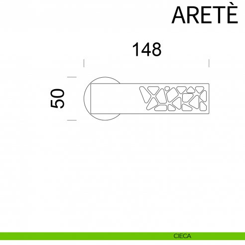 Maniglia per porta Aretè dnd cieca