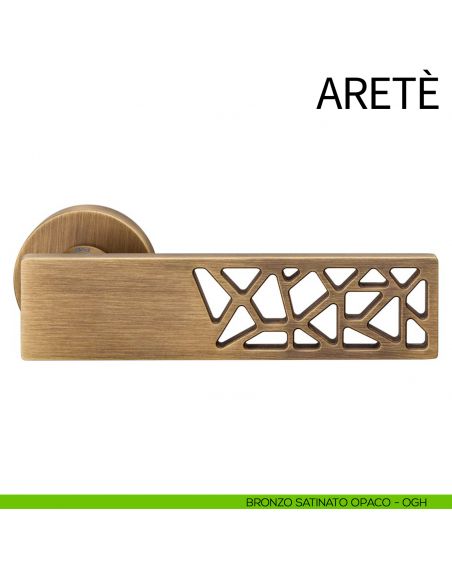 Maniglia per porta Aretè dnd bronzo satinato opaco