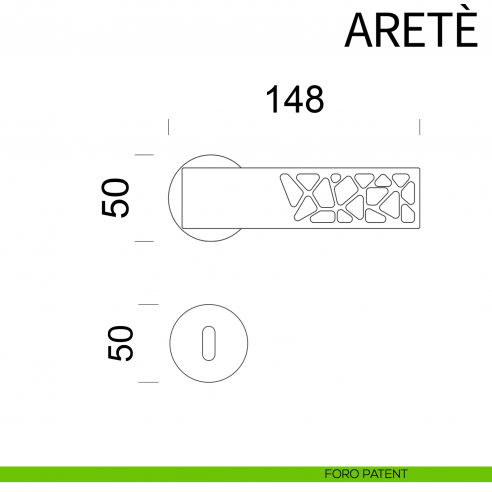 Maniglia per porta Aretè dnd foro patent