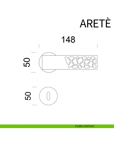 Maniglia per porta Aretè dnd foro patent