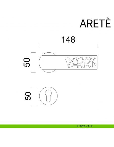 Maniglia per porta Aretè dnd foro yale