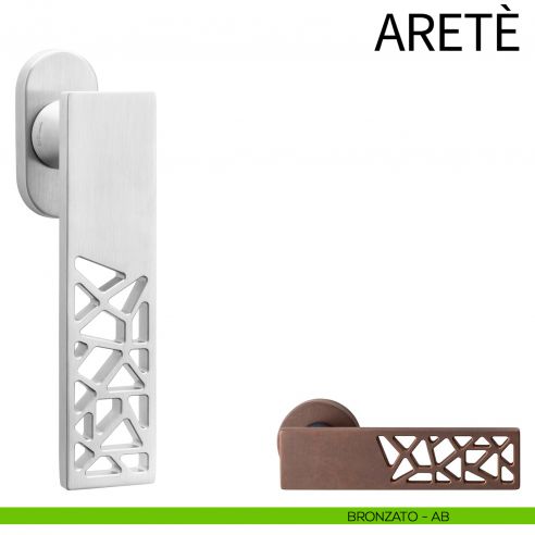 Maniglia per finestra martellina DK Aretè dnd bronzato