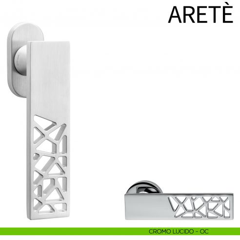 Maniglia per finestra martellina DK Aretè dnd cromo lucido