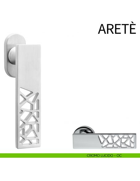 Maniglia per finestra martellina DK Aretè dnd cromo lucido
