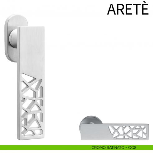 Maniglia per finestra martellina DK Aretè dnd cromo satinato