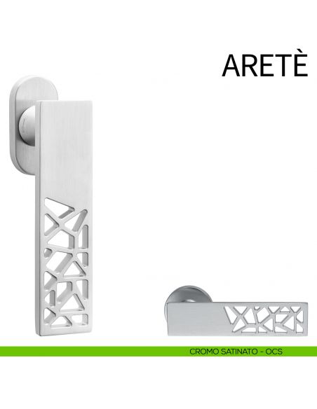 Maniglia per finestra martellina DK Aretè dnd cromo satinato