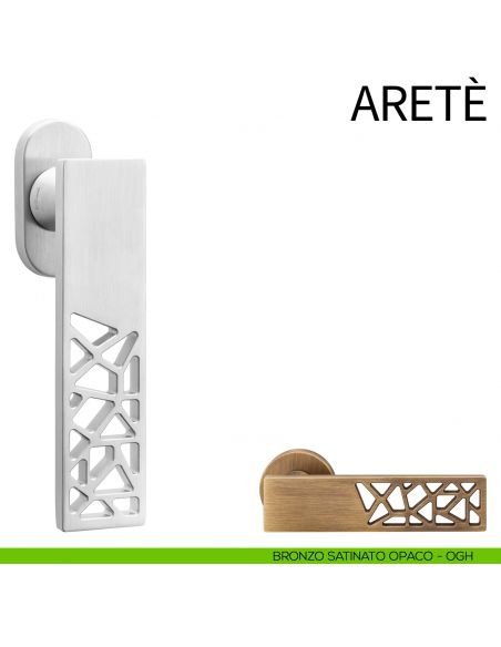 Maniglia per finestra martellina DK Aretè dnd bronzo satinato opaco