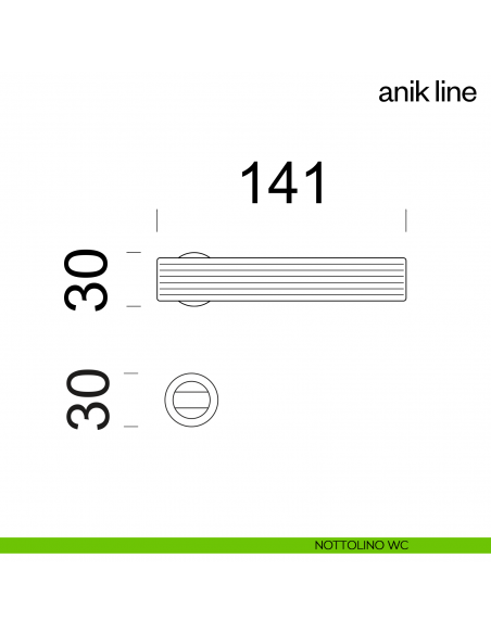 Maniglia per porta Anik Line dnd Handles con rosetta minimale nottolino wc