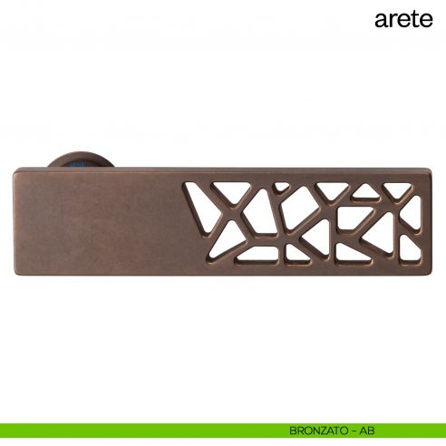 Maniglia per porta Arete dnd Handles con rosetta minimale bronzato