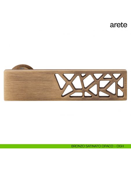 Maniglia per porta Arete dnd Handles con rosetta minimale bronzo satinato opaco