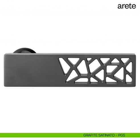 Maniglia per porta Arete dnd Handles con rosetta minimale grafite satinato