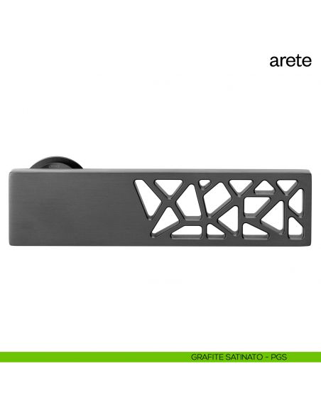 Maniglia per porta Arete dnd Handles con rosetta minimale grafite satinato