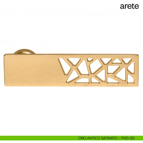 Maniglia per porta Arete dnd Handles con rosetta minimale oro antico satinato