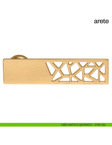 Maniglia per porta Arete dnd Handles con rosetta minimale oro antico satinato