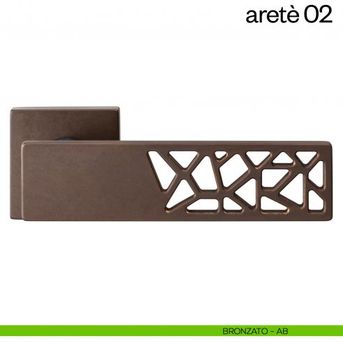Maniglia per porta Aretè 02 dnd by Martinelli bronzato