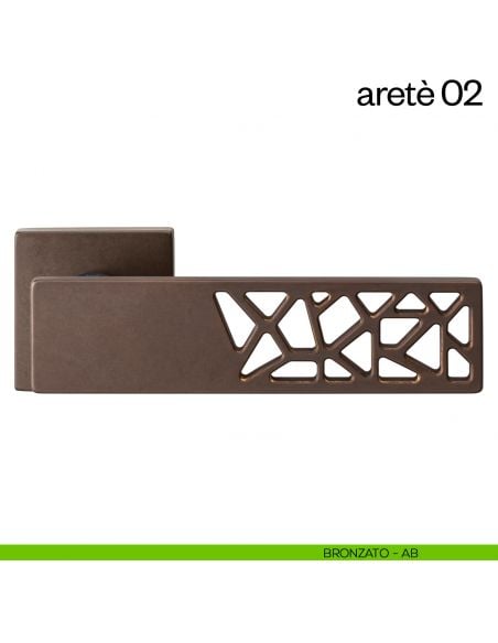 Maniglia per porta Aretè 02 dnd by Martinelli bronzato
